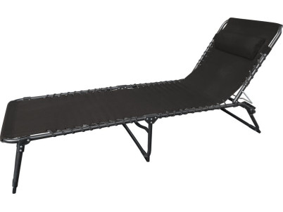 Lehátko VERACRUZ, čierne, polohovateľné, 190x58x28 cm Lehátko VERACRUZ, čierne, polohovateľné, 190x58x28 cm