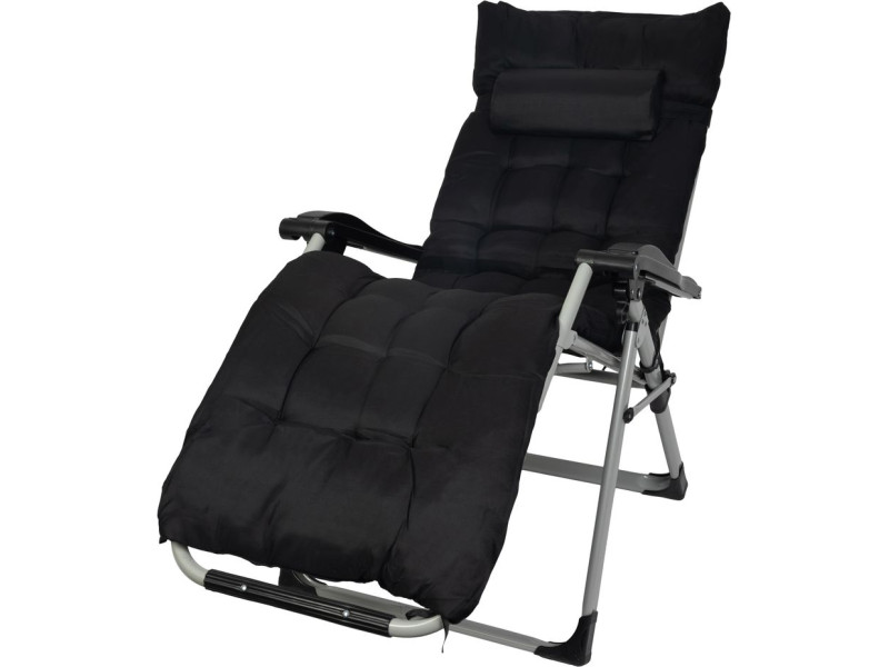 Lehátko POHO, čierne, polohovateľné, 65x160x110 cm Lehátko POHO, čierne, polohovateľné, 65x160x110 cm