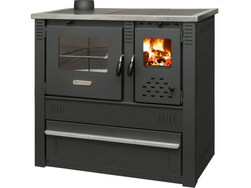 Sporák Pro PANONIA Steel, čierny, ľavý vývod