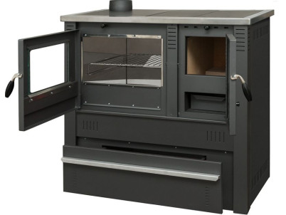 Sporák Pro PANONIA Steel, čierny, ľavý vývod