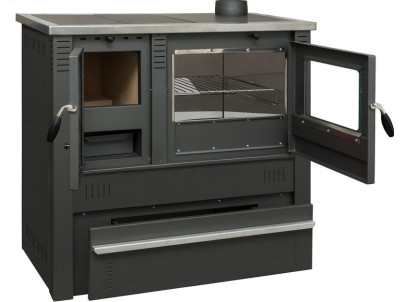 Sporák Pro PANONIA Steel, čierny, pravý vývod