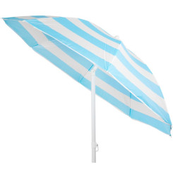 Slnečník DALIA 180 cm, 32/32 mm, s naklápacím kĺbom, tyrkysovo-biely, plážový