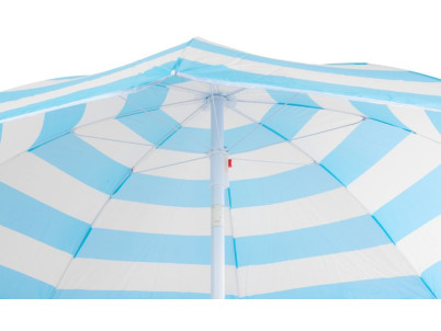 Slnečník DALIA 180 cm, 32/32 mm, s naklápacím kĺbom, tyrkysovo-biely, plážový