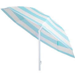 Slnečník DALIA 180 cm, 32/32 mm, s naklápacím kĺbom, modro-biely, plážový