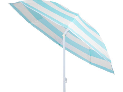 Slnečník DALIA 180 cm, 32/32 mm, s naklápacím kĺbom, modro-biely, plážový