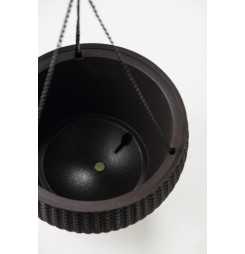 Kvetináč Keter Hanging Sphere whiskey hnedý