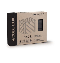 Záhradný box Prosperplast WOODEBOX antracit 140L