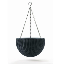 Kvetináč Keter Hanging Sphere grafitový