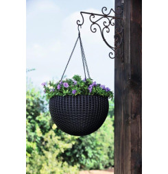 Kvetináč Keter Hanging Sphere grafitový