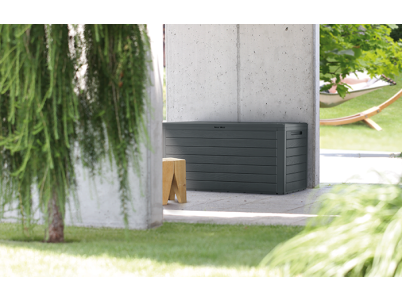 Záhradný box Prosperplast WOODEBOX antracit 280L