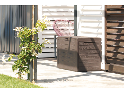 Záhradný box Prosperplast WOODEBOX hnědý 190L