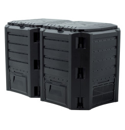 Kompostér Prosperplast COMPOGREEN 2x400 l čierny