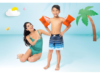 Rukávniky Intex® 58641EU, Deluxe, detské, nafukovacie, do vody, 6-12 rokov, 30x15 cm