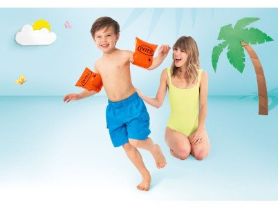 Rukávniky Intex® 58642EU, Deluxe, detské, nafukovacie, do vody, 3-6 rokov, 23x15 cm