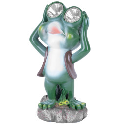 Dekorácia Strend Pro Gecco, žabiak, 14x12x25 cm, polyresin, solárna žaba, 2x LED, AAA