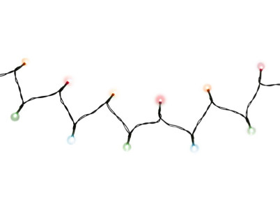 Reťaz MagicHome Vianoce CEIBO, 48 LED multicolor, 8 funkcií, časovač, 3xAA, exteriér, osvetlenie, L-3,50 m