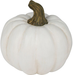 Dekorácia MagicHome Nature, Tekvica biela, terakota, 7,5x7,5x10 cm