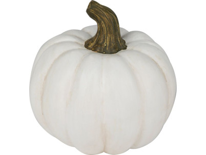 Dekorácia MagicHome Nature, Tekvica biela, terakota, 7,5x7,5x10 cm