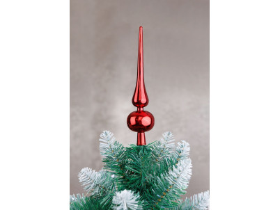Ozdoba MagicHome Vianoce, 1 ks, 25 cm, špic, červený, na vianočný stromček