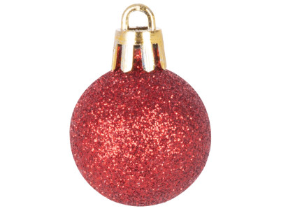 Gule MagicHome Vianoce, 12 ks, 3 cm, červené, na vianočný stromček Gule MagicHome Vianoce, 12 ks, 3 cm, červené, na vianočný stromček