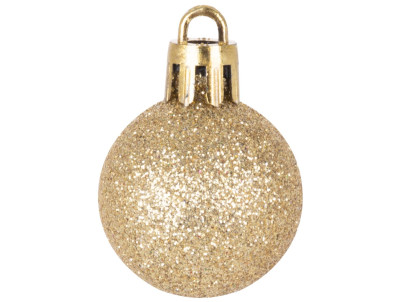 Gule MagicHome Vianoce, 12 ks, 3 cm, zlaté, na vianočný stromček