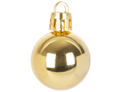 Gule MagicHome Vianoce, 12 ks, 3 cm, zlaté, na vianočný stromček