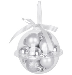 Gule MagicHome Vianoce, bal. 12 ks, 3 cm, strieborné, na vianočný stromček