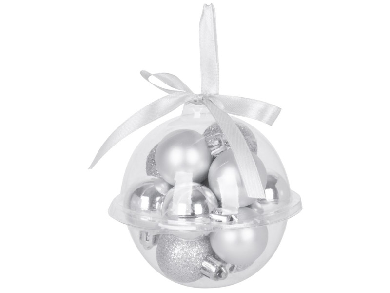 Gule MagicHome Vianoce, bal. 12 ks, 3 cm, strieborné, na vianočný stromček