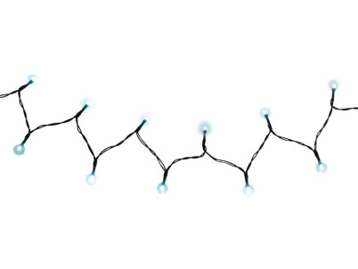Reťaz MagicHome Vianoce CEIBO, 96 LED studená biela, 8 funkcií, časovač, 3xAA, exteriér, osvetlenie, L-7 m