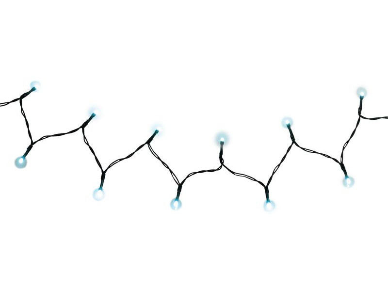 Reťaz MagicHome Vianoce CEIBO, 96 LED studená biela, 8 funkcií, časovač, 3xAA, exteriér, osvetlenie, L-7 m