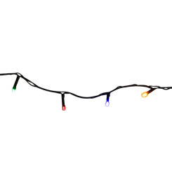 Reťaz MagicHome Vianoce CEIBO, 192 LED multicolor, 8 funkcií, časovač, 3xAA, exteriér, osvetlenie, L-14,30 m