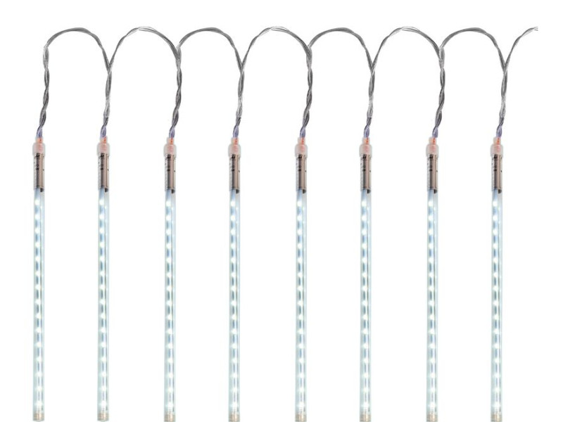 Reťaz MagicHome Vianoce Icicle, 720 LED studená biela, 24 cencúľov, vodopádový efekt, 230 V, 50 Hz, IP44, exteriér, osvetlenie, 