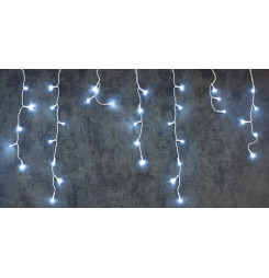 Reťaz MagicHome Vianoce Icicle, 800 LED studená biela, cencúľová, jednoduché svietenie, 230 V, 50 Hz, IP44, exteriér, osvetlenie