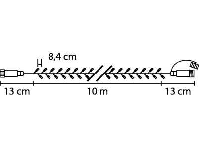 Reťaz MagicHome Vianoce MULTI CONNECT Star line, 120 LED multicolor, jednoduché svietenie, 230 V, 50 Hz, IP44, bez zdroja, exter