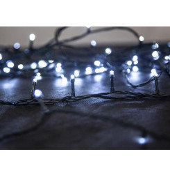 Reťaz MagicHome Vianoce Errai, 320 LED studená biela, 8 funkcií, 230 V, 50 Hz, IP44, exteriér, napájací kábel 3 m, osvetlenie, L