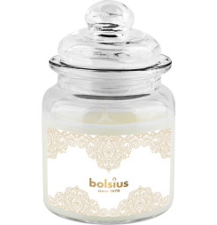 Sviečka Bolsius Zlatá čipka, Big Jar, vonná, Vianoce, vanilka, 32 hod., 79x129 mm, v skle