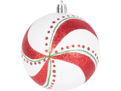 Gule MagicHome Vianoce, 14 ks, červeno-biele, s dekoráciou, na vianočný stromček, 8 cm, Sellbox 24 túb Gule MagicHome Vianoce, 14 ks, červeno-biele, s dekoráciou, na vianočný stromček, 8 cm, Sellbox 24 túb