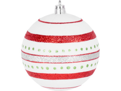 Gule MagicHome Vianoce, 14 ks, červeno-biele, s dekoráciou, na vianočný stromček, 8 cm, Sellbox 24 túb Gule MagicHome Vianoce, 14 ks, červeno-biele, s dekoráciou, na vianočný stromček, 8 cm, Sellbox 24 túb