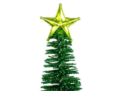 Stromček MagicHome Vianoce, trblietavý s hviezdičkou, 30 cm