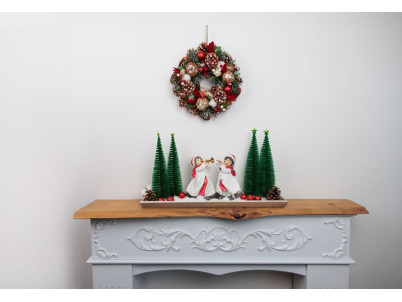 Stromček MagicHome Vianoce, trblietavý s hviezdičkou, 30 cm