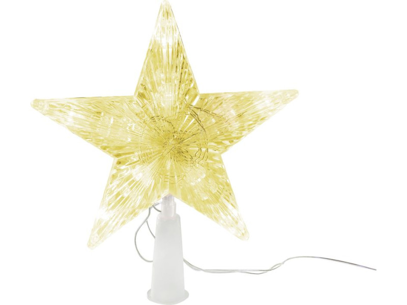Hviezda MagicHome Vianoce, 10x LED, zlatá, 2xAA