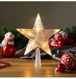 Hviezda MagicHome Vianoce, 10x LED, zlatá, 2xAA