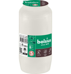 Náplň Bolsius, 100 h, 317g, 67x140 mm, do kahanca, biela, olej