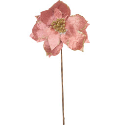 Kvet MagicHome Vianoce, Poinssetia, ružová, stonka, 38 cm, veľkosť kvetu: 24 cm