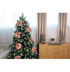 Kvet MagicHome Vianoce, Poinssetia, ružová, stonka, 38 cm, veľkosť kvetu: 24 cm