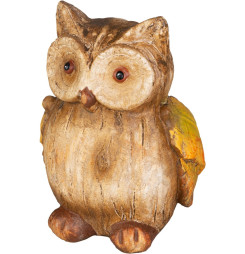 Dekorácia MagicHome Nature, Sova, polyresin, 7,8x6,8x10 cm
