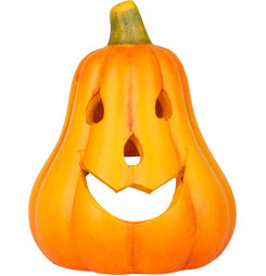 Dekorácia MagicHome Nature, Tekvica dlhá, terakota, 11x10x14 cm