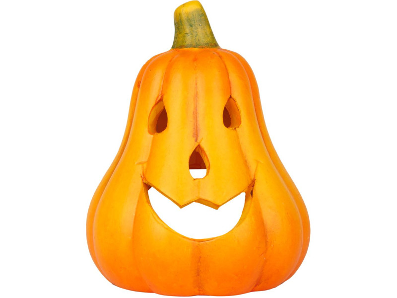 Dekorácia MagicHome Nature, Tekvica dlhá, terakota, 11x10x14 cm