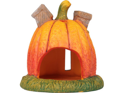 Dekorácia MagicHome Nature, Tekvica domček, terakota, 16,2x15x15,5 cm