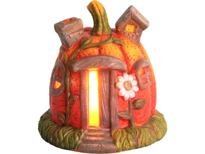 Dekorácia MagicHome Nature, Tekvica domček, terakota, 16,2x15x15,5 cm